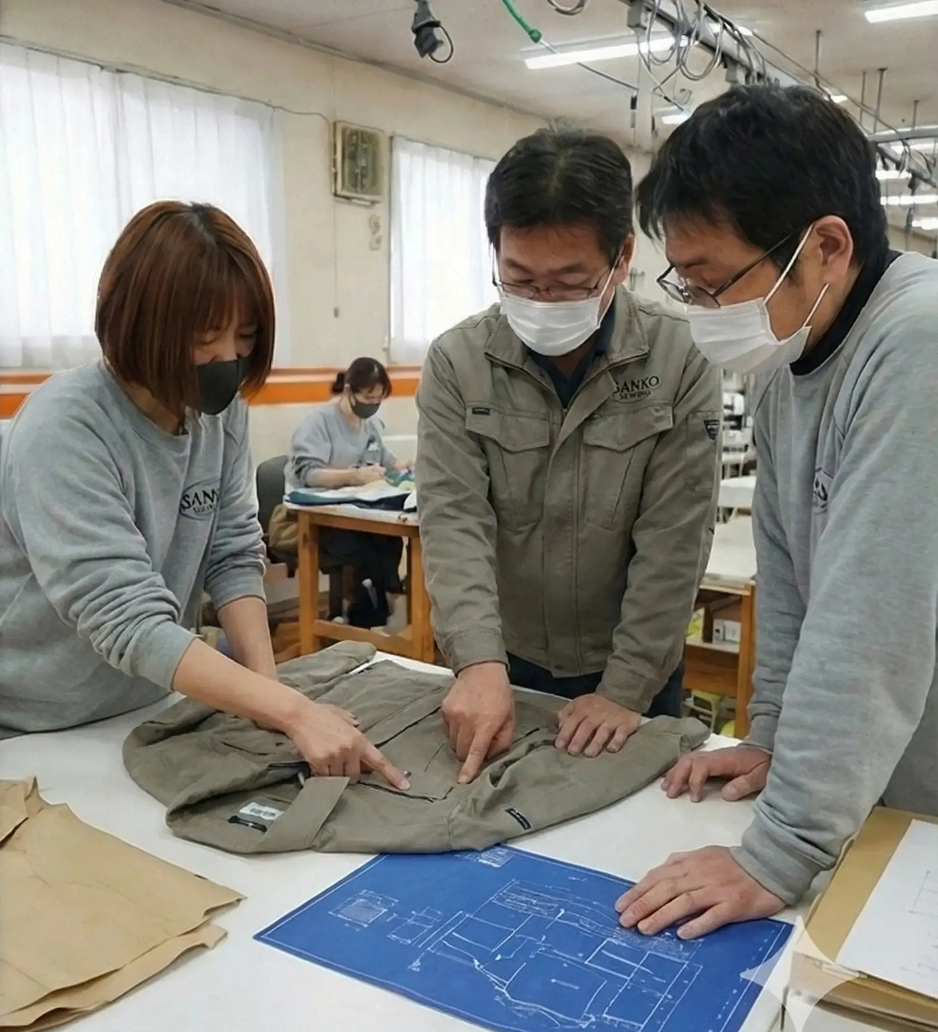 縫製作業の様子